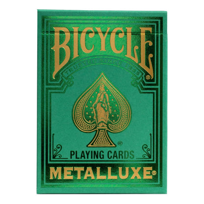 Bicycle Metalluxe Green Playing Cards – Metallic Foil Poker Deck with Air-Cushion Finish