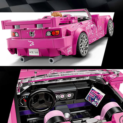 LEGO 77241 Speed Champions 2 Fast 2 Furious Honda S2000 - Pink Car Toy with Anime-Style Graphics - incl. a Suki Minifigure with a Spanner - Gift For 9+ Year Old Boys, Girls & Adult Movie Fans