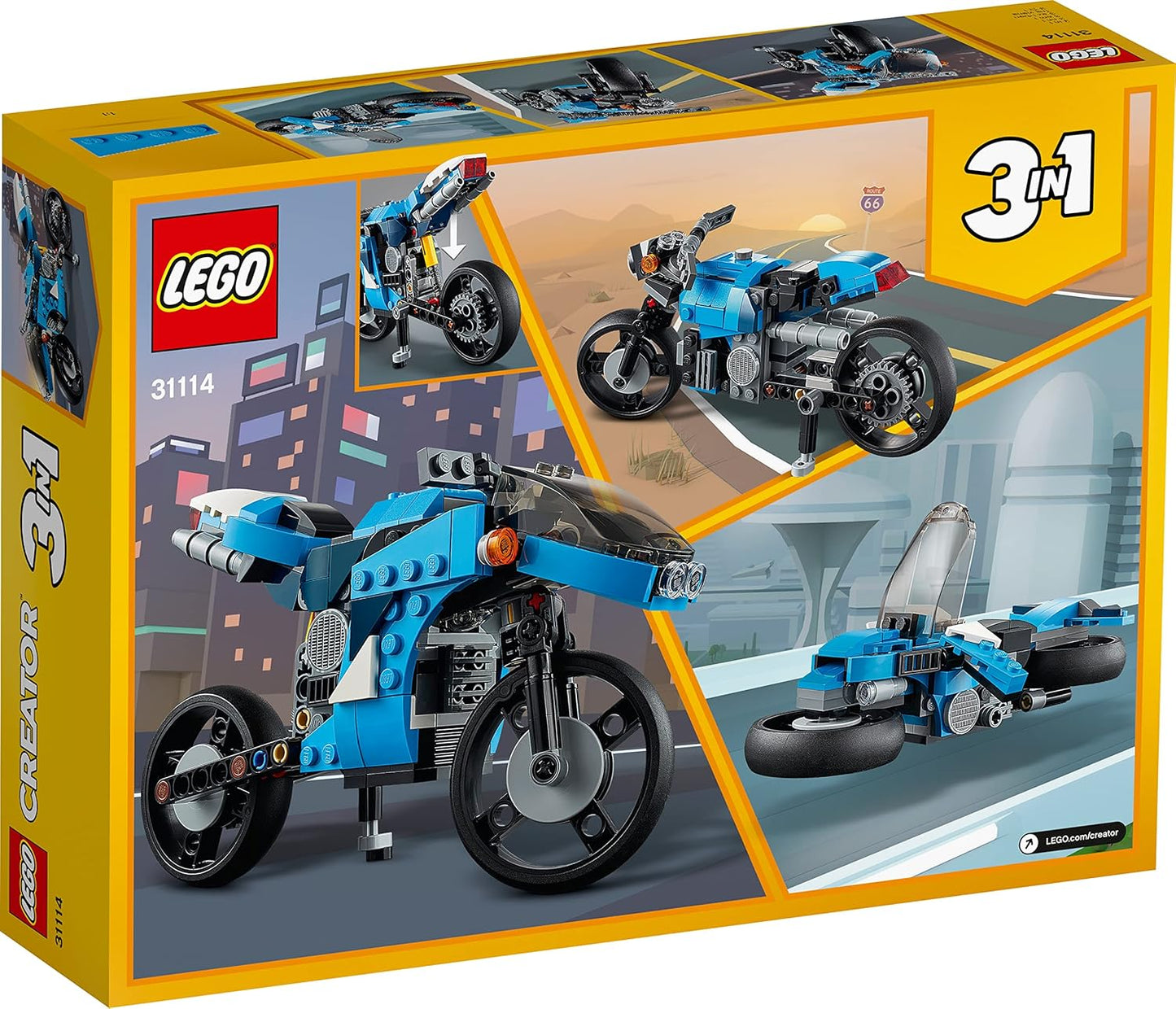 LEGO Creator 3in1 Superbike 31114 Building Kit (236 Pieces)