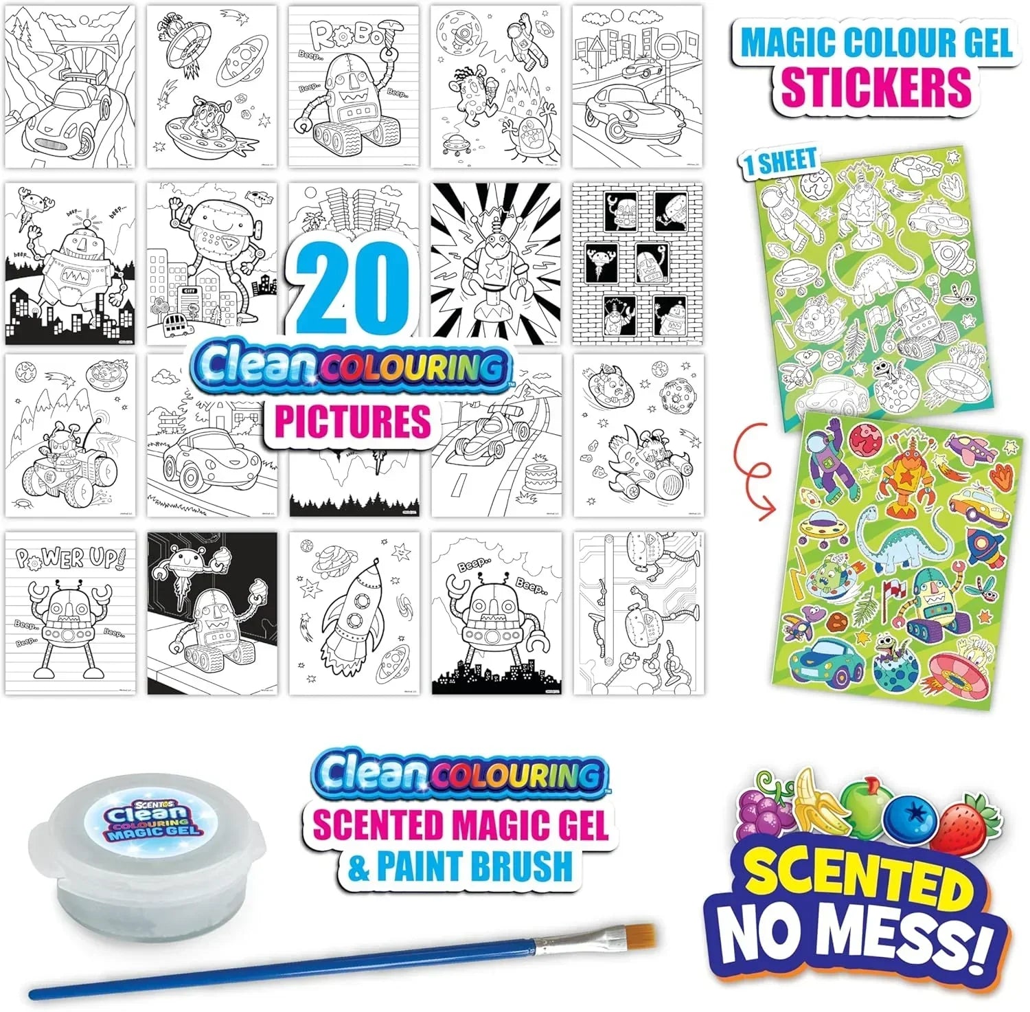 Scentos CleanColouring Magic Gel Painting Adventure Set - Jaiman Toys