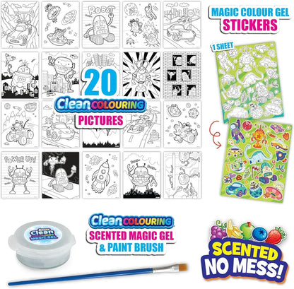 Scentos CleanColouring Magic Gel Painting Adventure Set - Jaiman Toys