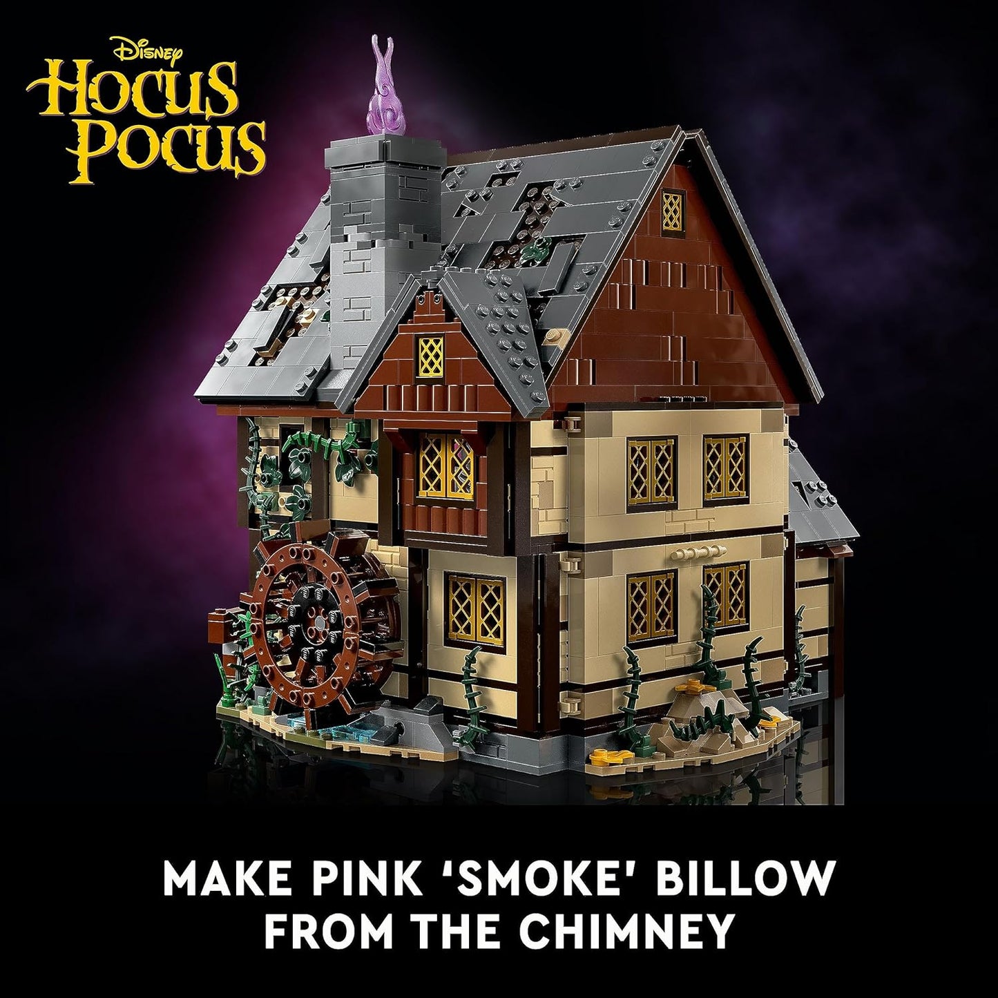 LEGO 21341 Ideas Disney Hocus Pocus: The Sanderson Sisters' Cottage Building Set for Adults – Collectible Halloween Display Model (2,316 Pieces)