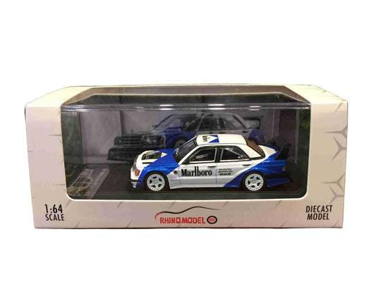 Rhino Model 1:64 Marlboro Mercedes-Benz 190E (W201) Blue/WH - Jaiman Toys