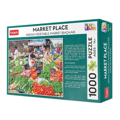 Funskool Play & Learn-Indian Market,Educational,1000 Pieces,Puzzle,for 14 Year