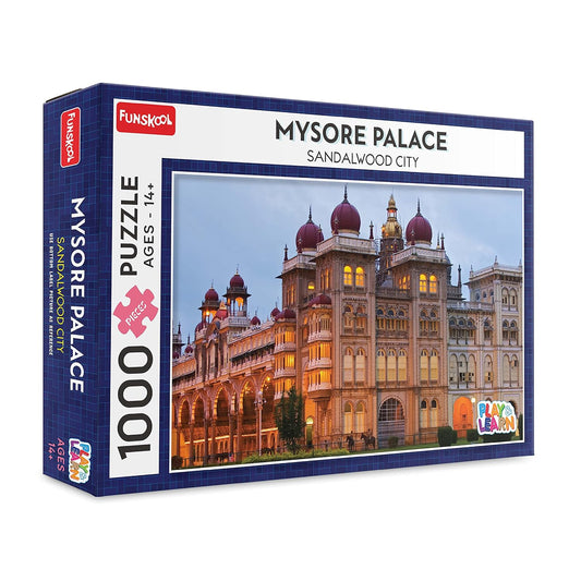 Funskool Play & Learn Mysore Palace 1000 Piece Jigsaw Puzzle for Kids, Teens & Adults 14+ Years, Educational Brain-Boosting Puzzle Game, Indian Heritage Landmark Puzzle, Creative Indoor Activity & Family Gift
