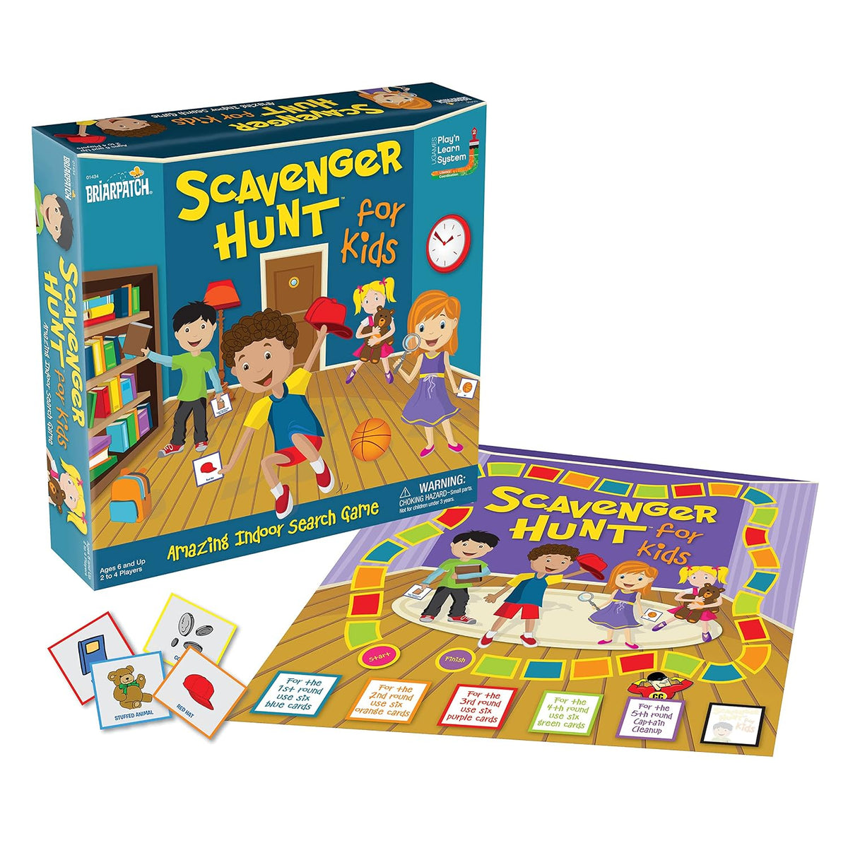 Scavenger Hunt for Kids Amazing Indoor Search Game – Fun Educational Family Board Game with Search & Find Activity Cards for Children, Interactive Treasure Hunt Game for 2–4 Players, Ages 6 Years & Up