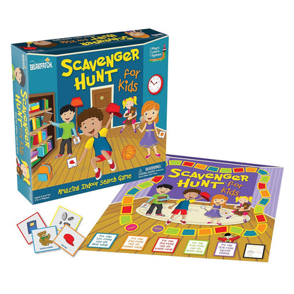 Scavenger Hunt for Kids Amazing Indoor Search Game – Fun Educational Family Board Game with Search & Find Activity Cards for Children, Interactive Treasure Hunt Game for 2–4 Players, Ages 6 Years & Up