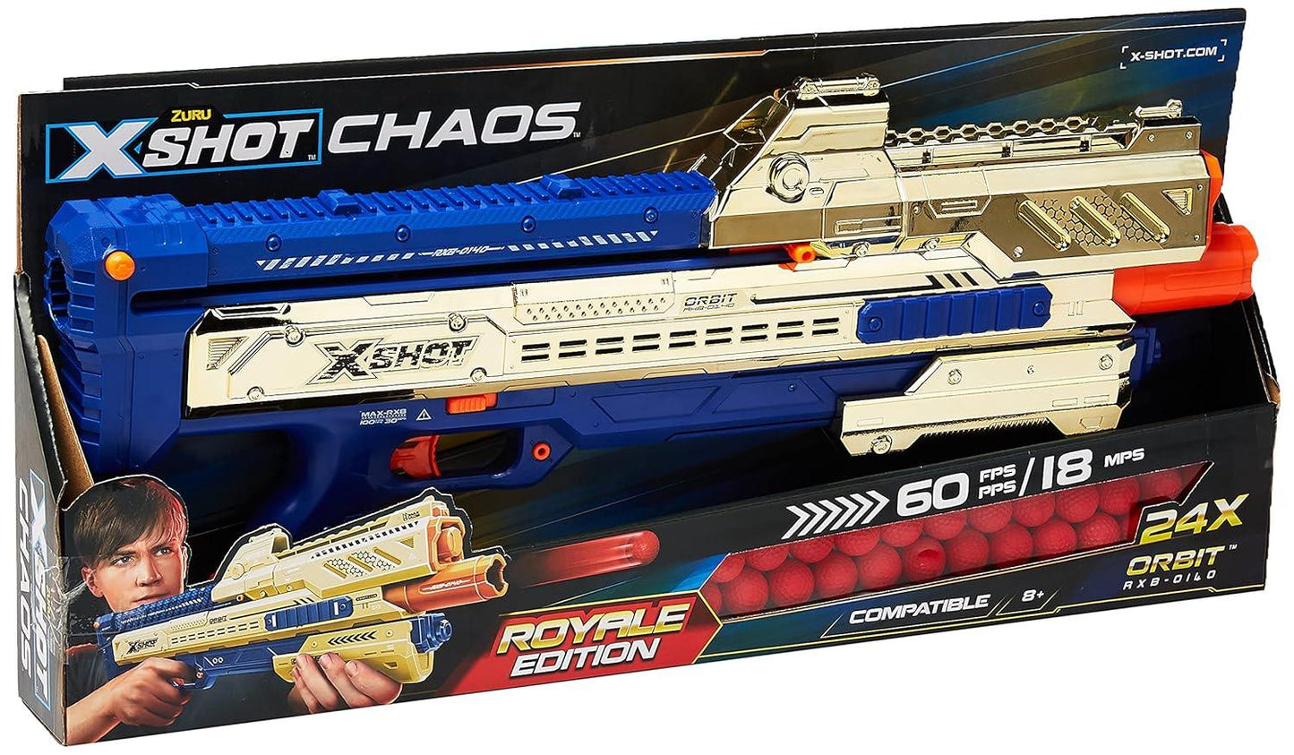 X-Shot Golden Chaos Orbit Blaster – High-Performance Foam Dart Gun for Kids 12+