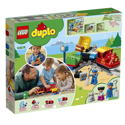 LEGO 10874 Duplo Town Steam Train (59 Pcs) – Educational Building Blocks Set for Kids 2–5 Years