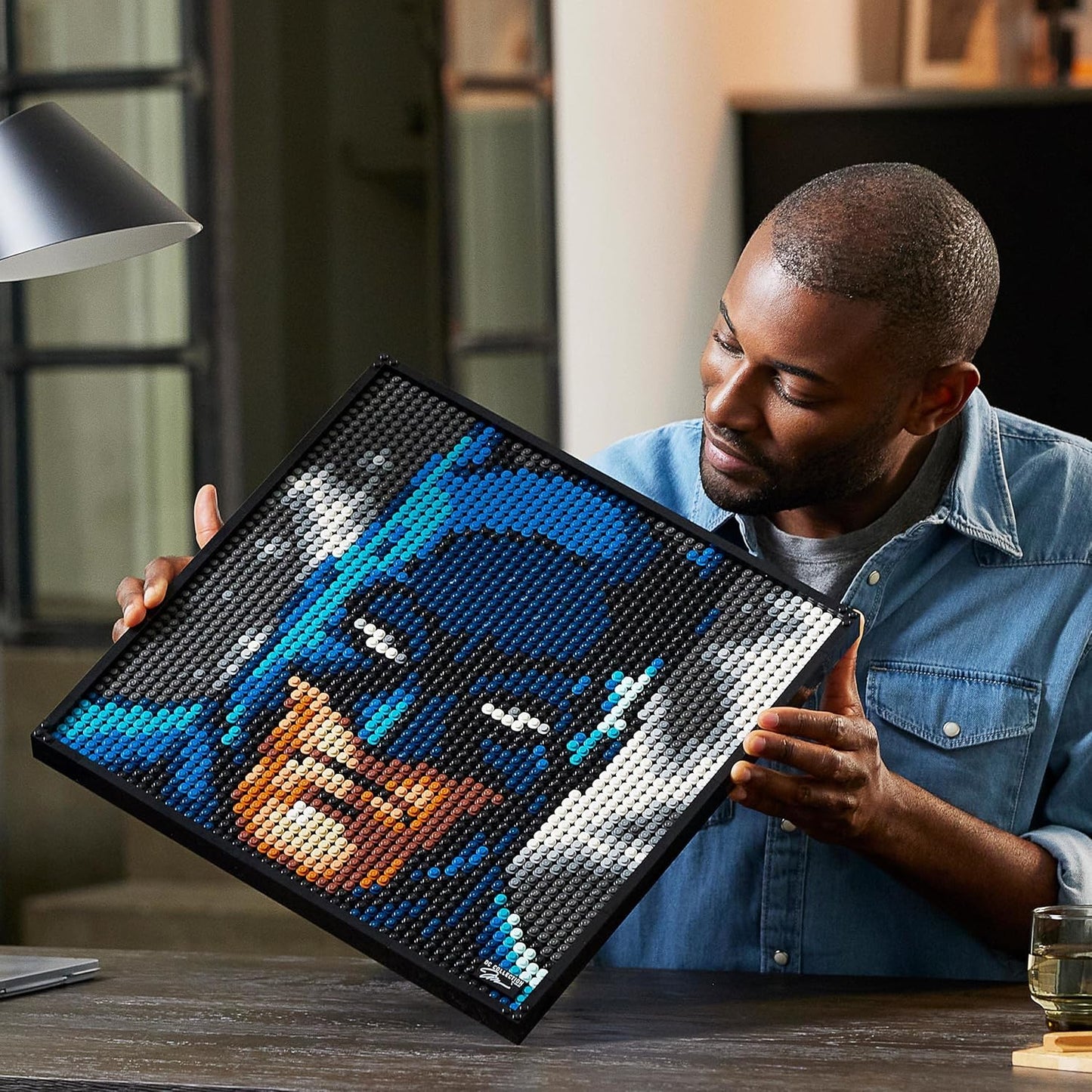 LEGO Art Jim Lee Batman Collection 31205 Canvas Wall Decor with The Joker or Harley Quinn, Crafts Xmas Gift Idea for Him, Her, Men, Women, DIY Poster, Big Set for Adults,