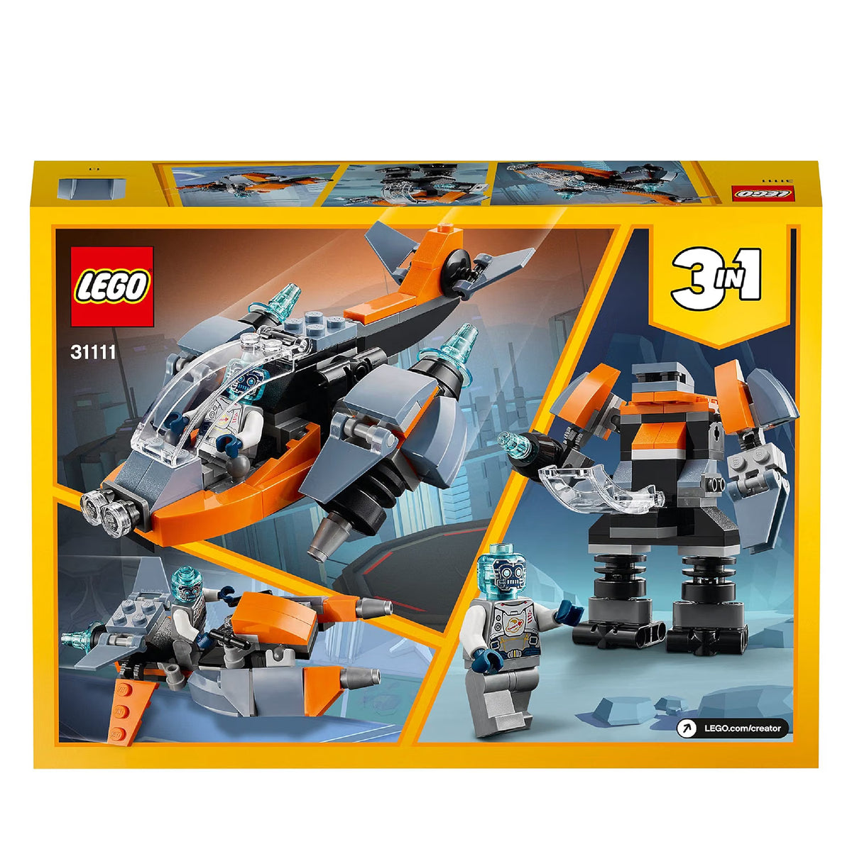 (BOX DAMAGE) LEGO 31111 Cyber Drone ; Construction Block Gift Present Toy Vehicles Space