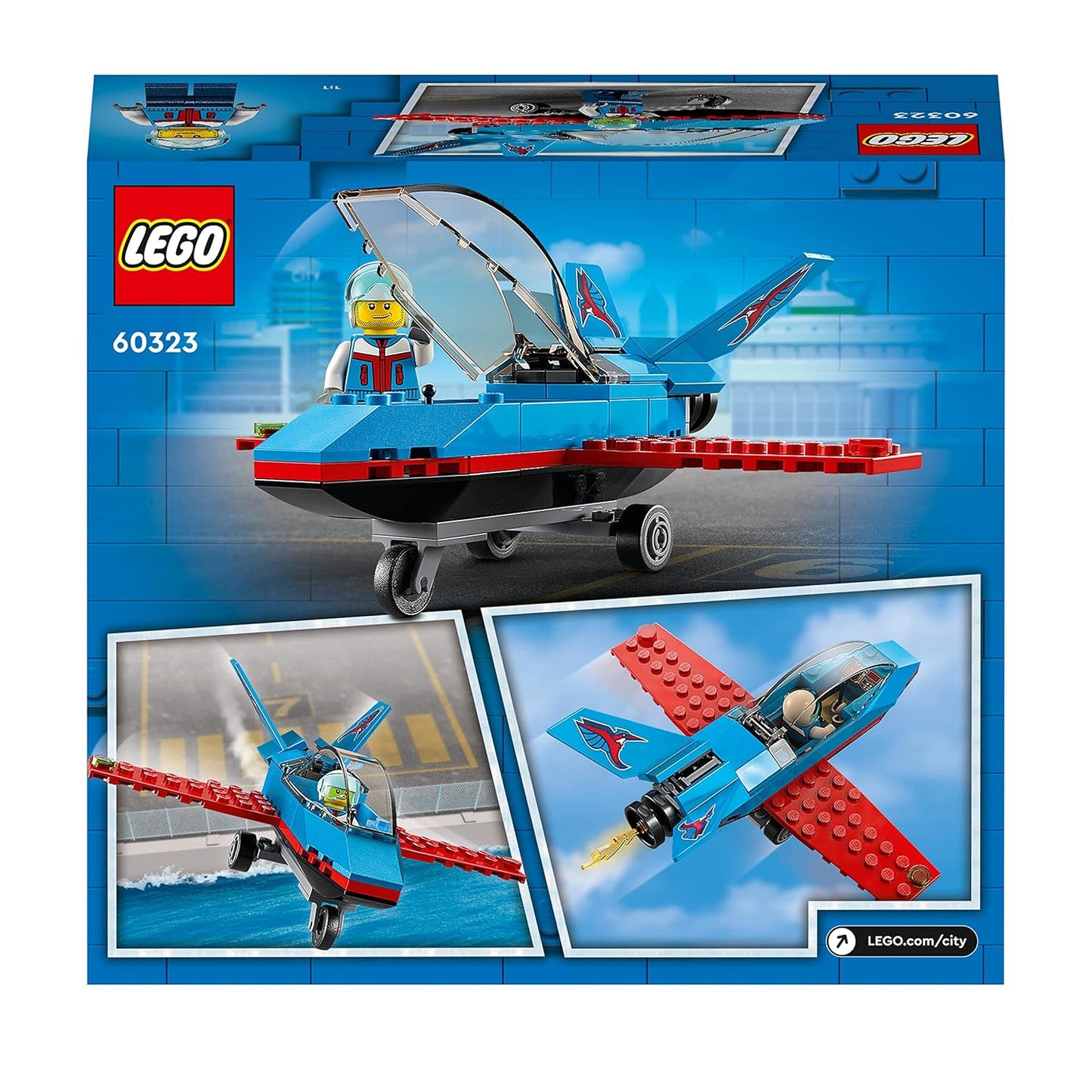 LEGO City Stunt Plane 60323 Building Kit (59 Pcs),Multicolor