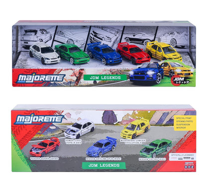 Majorette JDM Legends Die-Cast Car Set (5 Cars) | Japanese Performance Models | Metal Body | 3+ Years