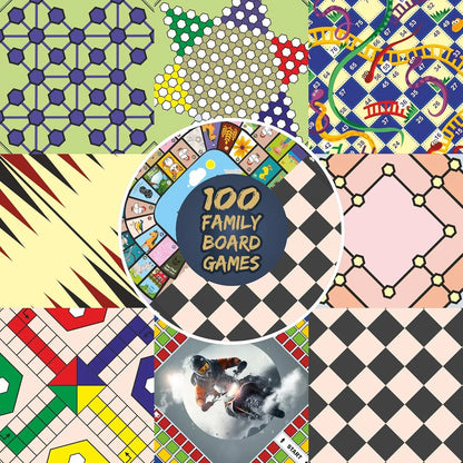 Toyaffair 100-in-1 Board Game Set – Ludo, Snakes & Ladders, Chess, Checkers & Brain Teasers for Kids & Adults