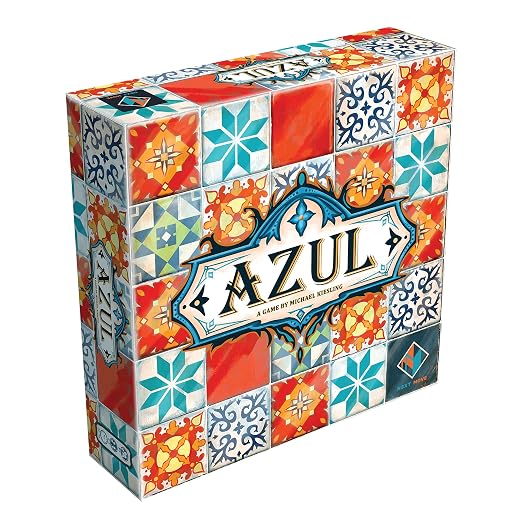 Azul Board Game – Classic Tile Placement Strategy Game for Family & Adults, Pattern Building Board Game with Colorful Mosaic Tiles, Fun Family Game for Kids Ages 8+, 2–4 Players, Indoor Game for Family Game Night