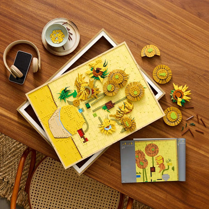 LEGO 31215 Art Vincent van Gogh Sunflowers Building Set (2,615 Pieces) | 3D Wall Art Décor for Adults & Art Lovers