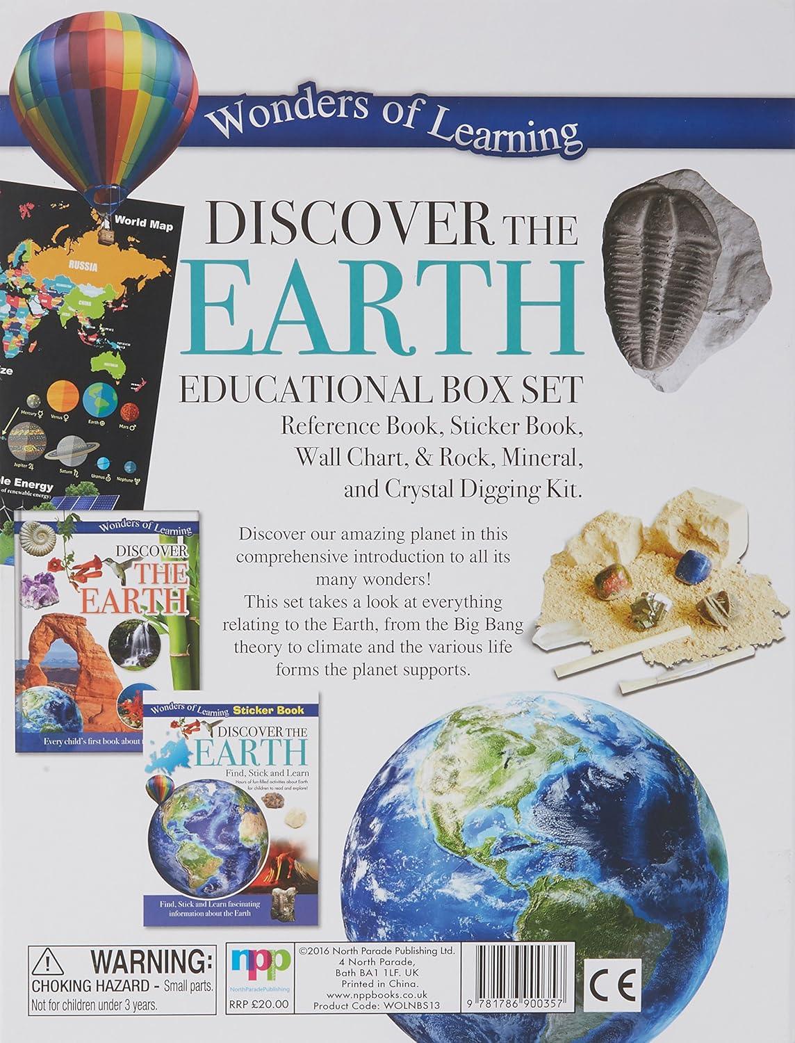 Wonders of Learning – Discover The Earth Educational Box Set | Kids Geography & Earth Science Kit