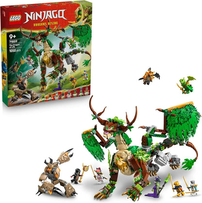 LEGO NINJAGO 71859  The Dragon of Life - Ninja Toy w/a Dragon Figure, Mini Monster Mech, 8 Minifigures and Swords - Birthday Gift for 8+ Year Old Boys & Fans