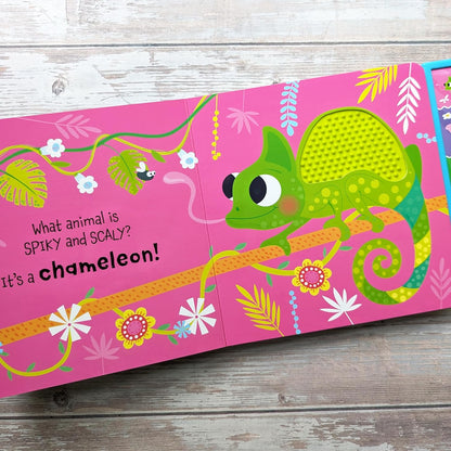 North Parade Touch and Feel in the Jungle Sound Book for Kids | Interactive Sensory Learning Book with 5 Jungle Sounds