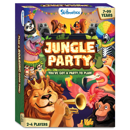 Skillmatics Card Game - Jungle Party, Fun Family Card Game of Strategy & Luck, Party Game, Gifts for Girls & Boys Ages 7, 8, 9 & Up,for kids