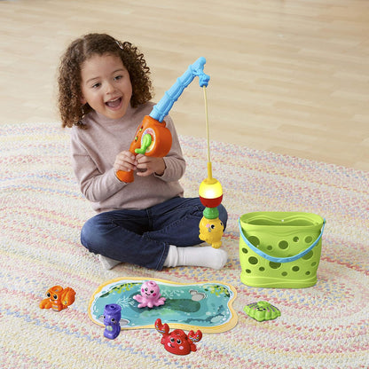 VTech Jiggle and Giggle Fishing Set | Interactive Toddler Fishing Toy with Electronic Fishing Rod, Sea Animals, Counting, Music & Learning Activities