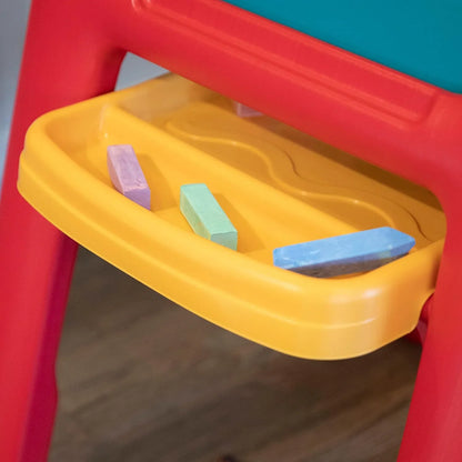 Step2 Easel for Two – Red Double-Sided Art Station with Magnetic Letters & Numbers - Jaiman Toys