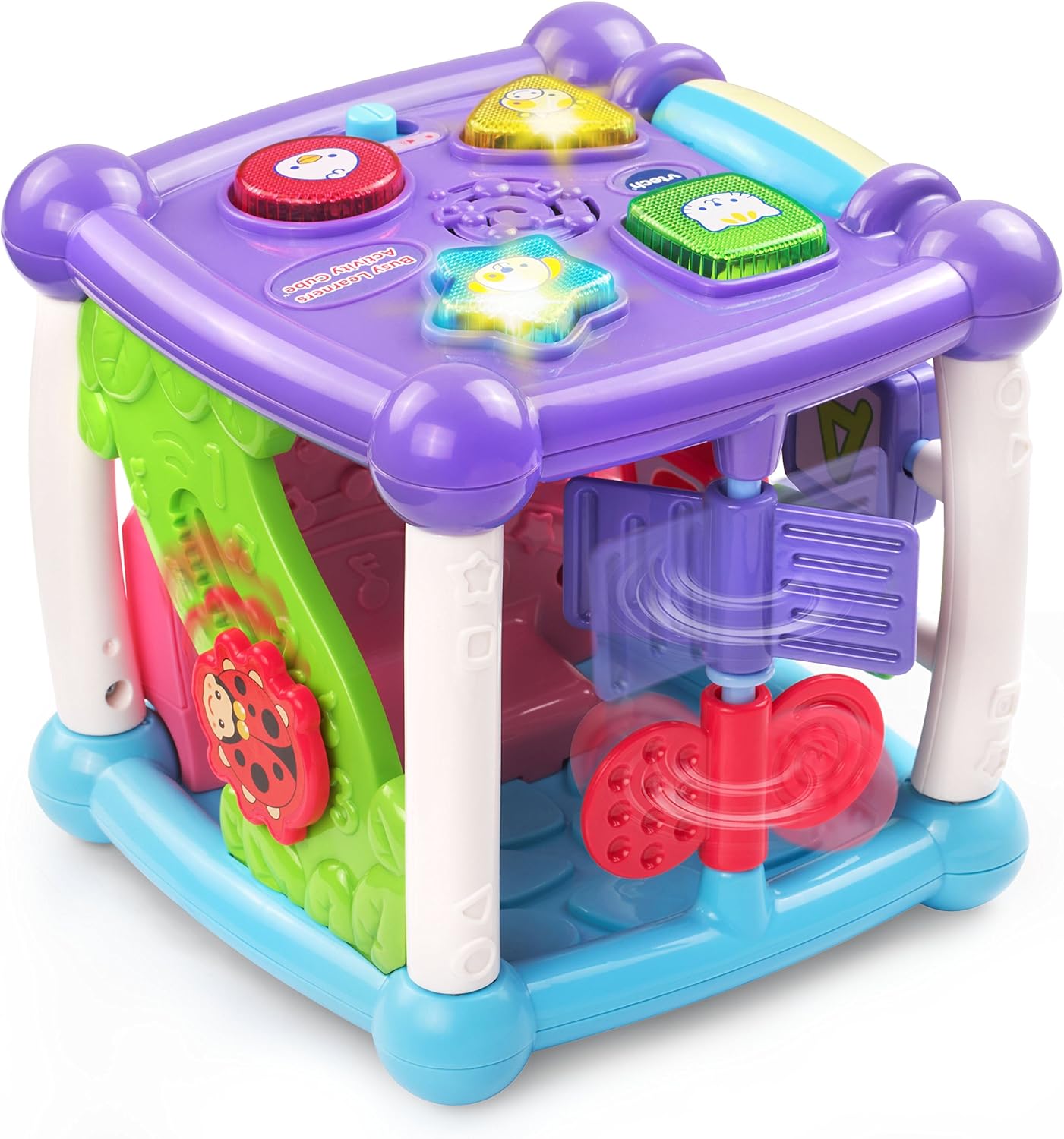 VTech Busy Learners Activity Cube – Interactive Educational Learning Toy with Lights, Sounds, Music & Motor Skill Activities for Babies 6-36 Months