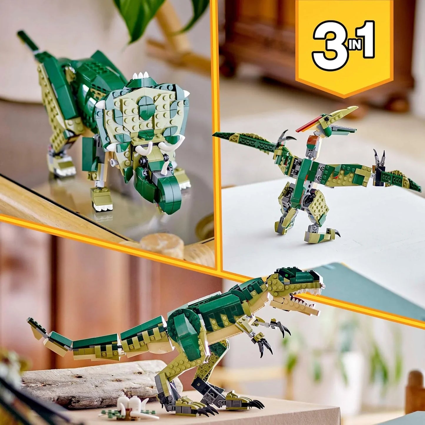 LEGO Creator 3in1 T. rex, Dinosaur Toy for Kids 31151 Building Blocks Toys for 9+ Gift for Boys and Girls