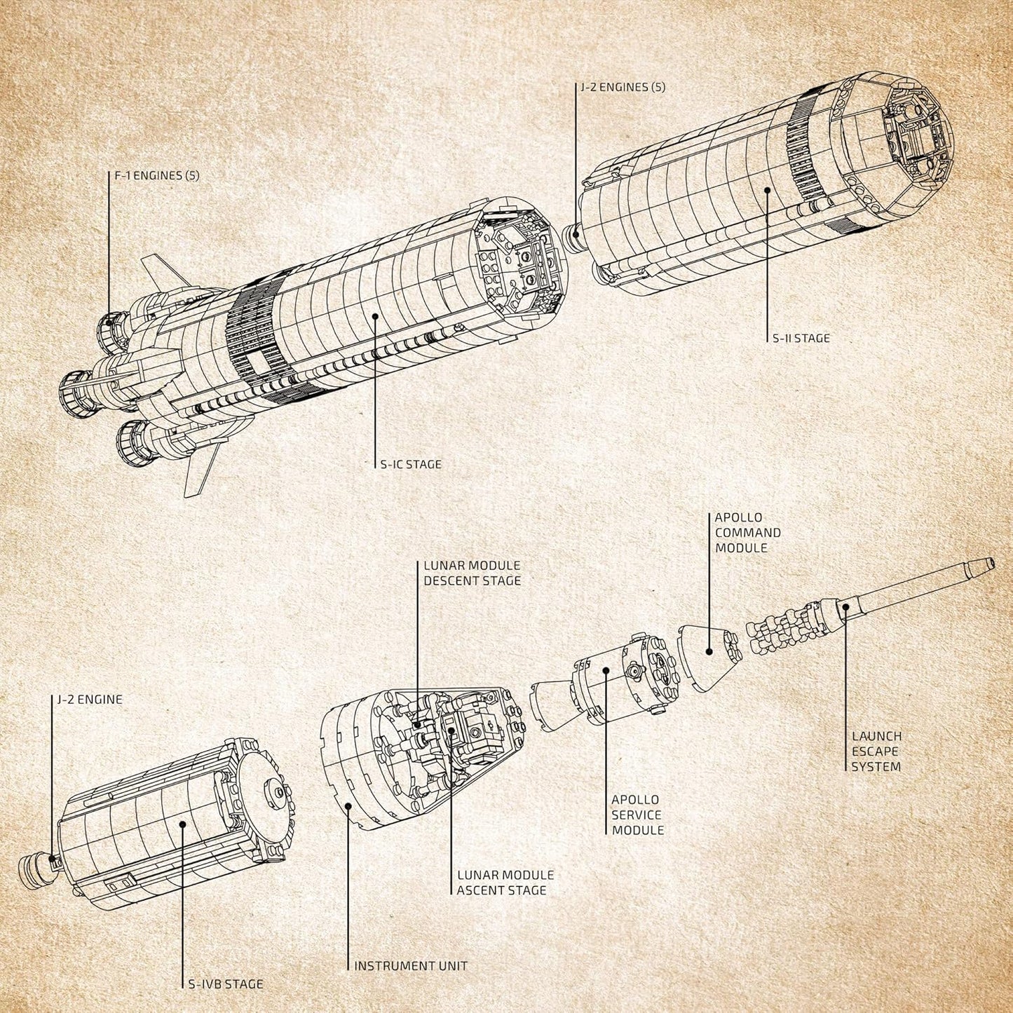 LEGO 92176 Ideas NASA Apollo Saturn V