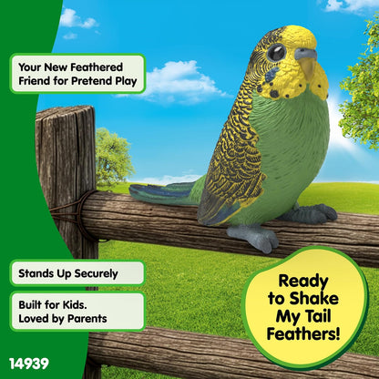 Schleich Farm World - Budgie Parakeet Toy Figurine - Kids Ages 3+ | 14939 | Farm Animal Figurine, Realistic Animal Toys, Bird Toy for Kids 3+, Screen-Free Imaginative Pretend Play, Montessori Toy