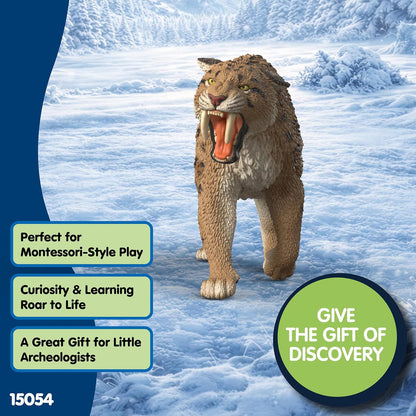 Schleich Dinosaurs - Smilodon Toy Figurine - Kids Ages 4+ | 15054 | Dinosaur Figurine, Realistic Animal Toys, Dino Figure for Boys and Girls, Screen-Free...