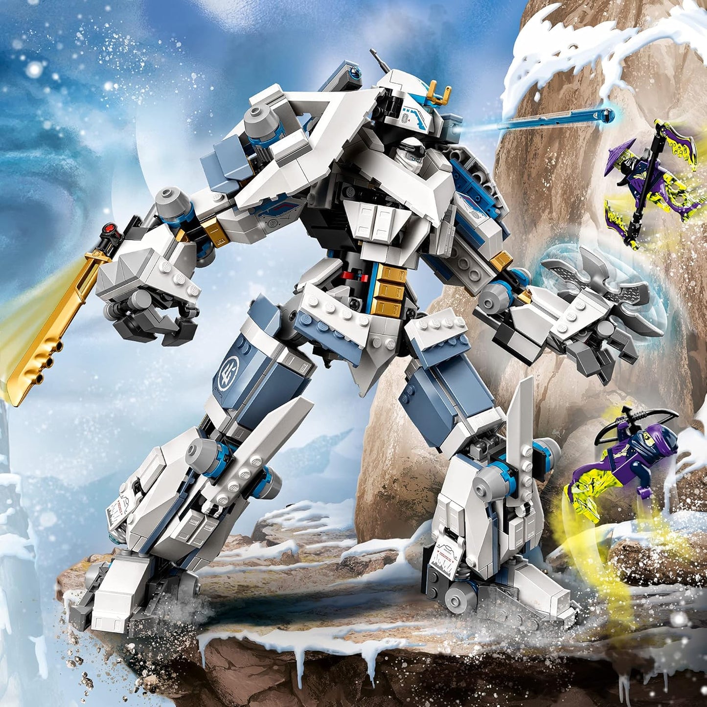 LEGO 71738 Ninjago Zane's Titanium Mech Battle – Build The Ultimate Warrior Mech!