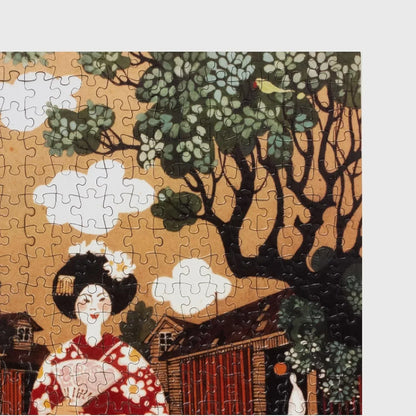 Jigsaw Nation 500 Piece Rectangle Puzzle – Girl in Kimono by Mario De Miranda | Artistic Jigsaw Puzzle for Kids, Teens & Adults