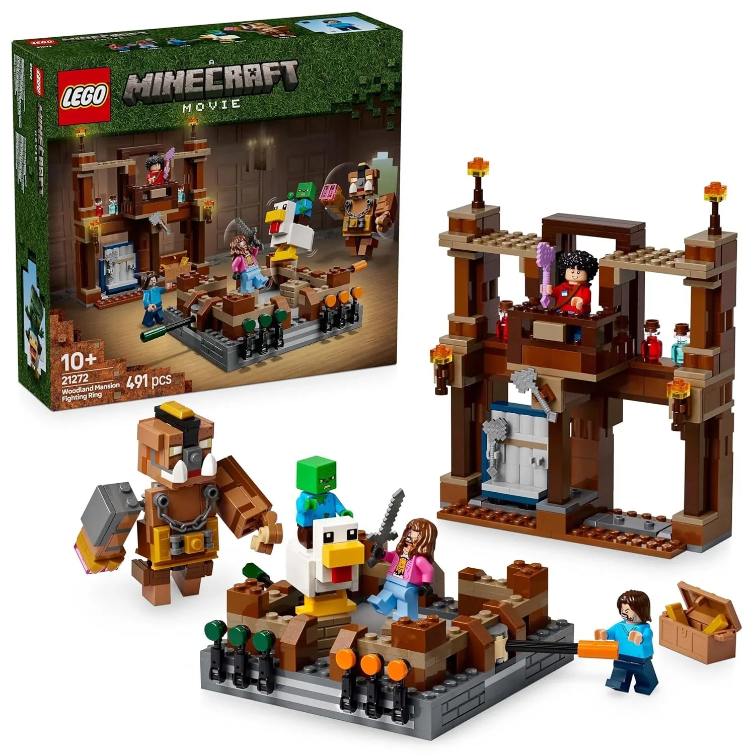 LEGO Minecraft Woodland Mansion Fighting Ring Gamer Toy with Mob Figures 21272 Building Blocks Toys for 10+ Gift for Boys and Girls - Jaiman Toys