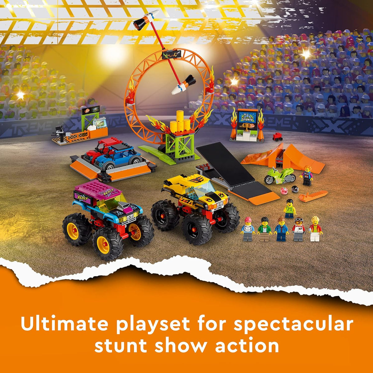 LEGO 60295 City Stunt Show Arena Building Kit (668 Pieces)