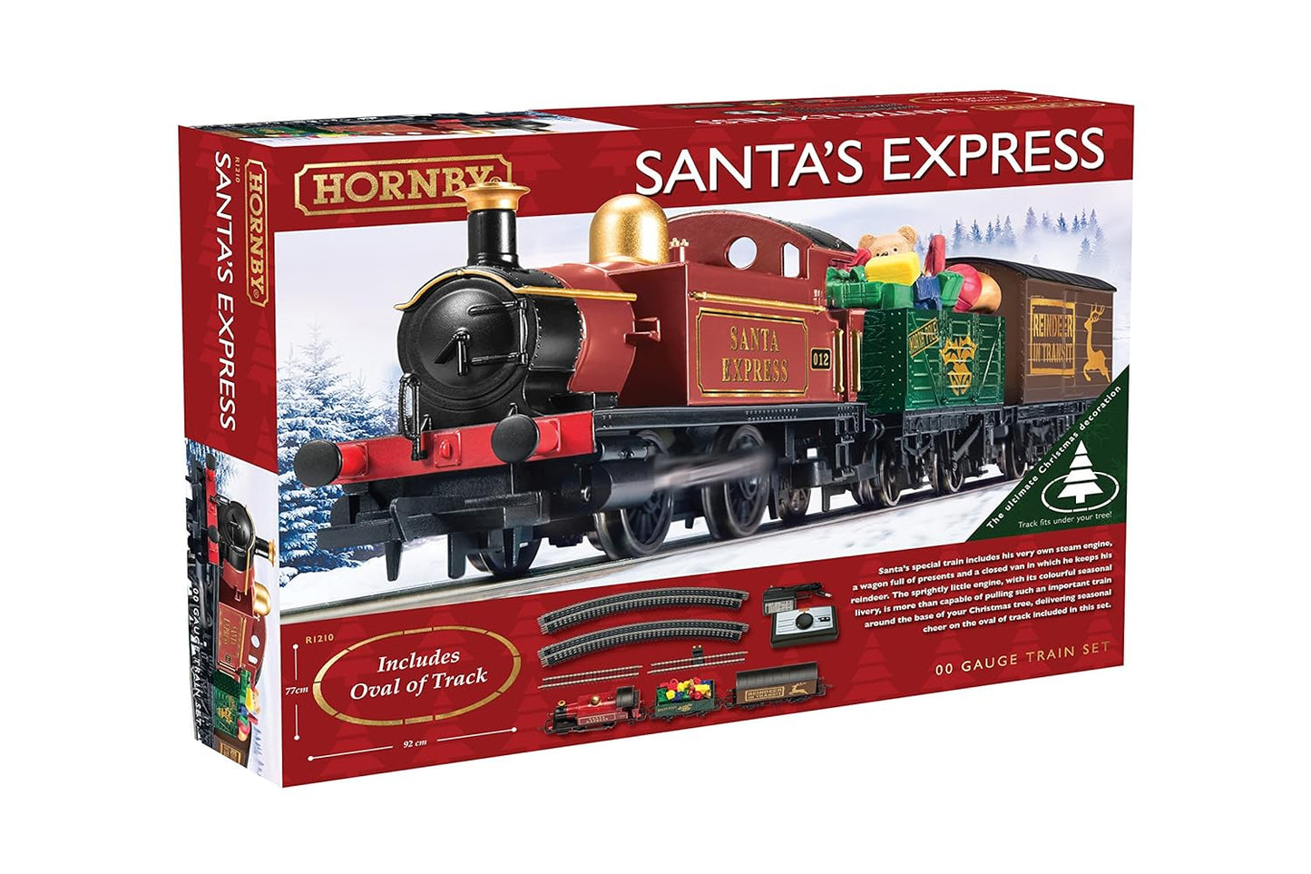 Hornby Hobbies R1248 Santa’s Express Electric Train Set | OO Gauge Christmas Railway Toy with Track & Controller