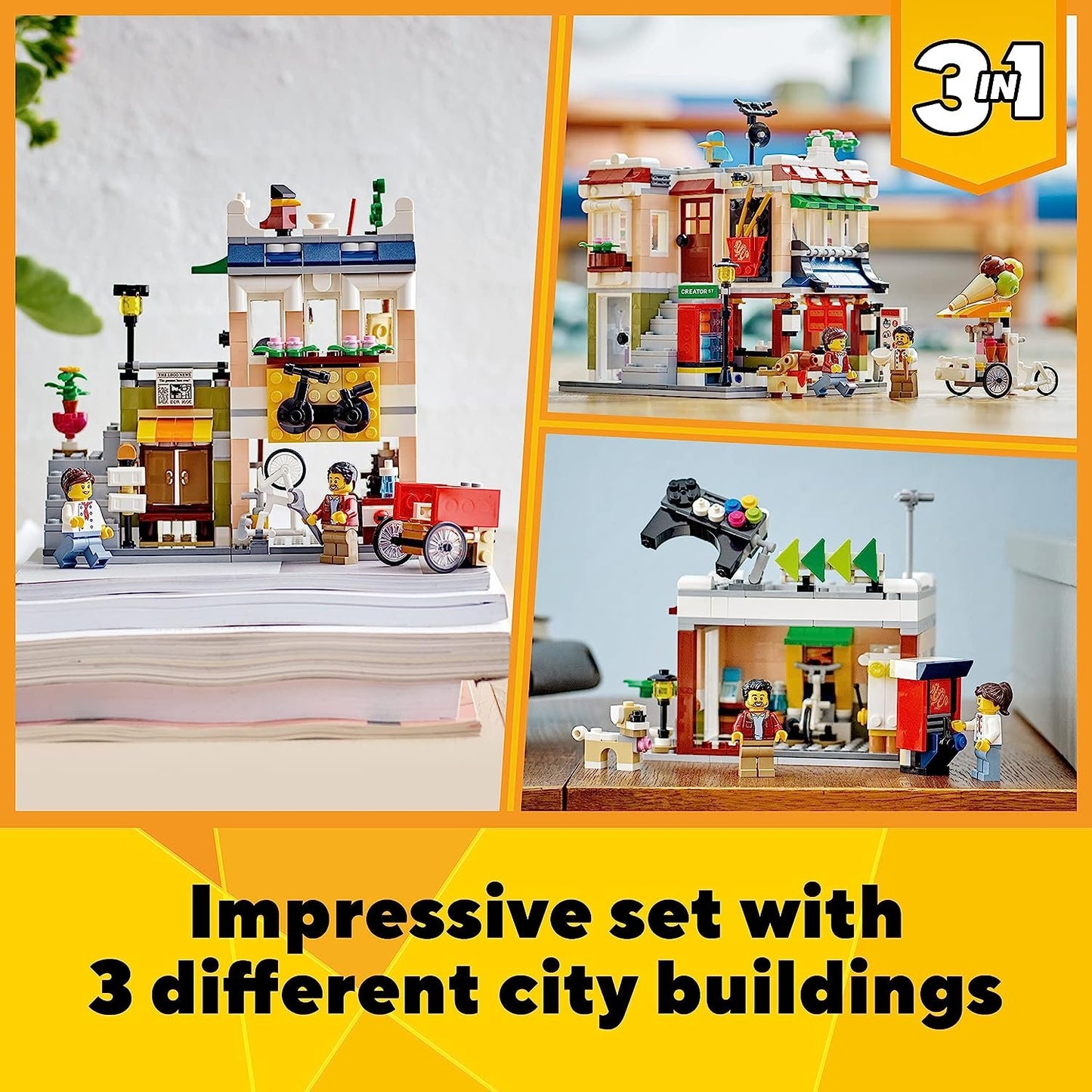 LEGO Creator 3in1 Downtown Noodle Shop 31131 Building Kit