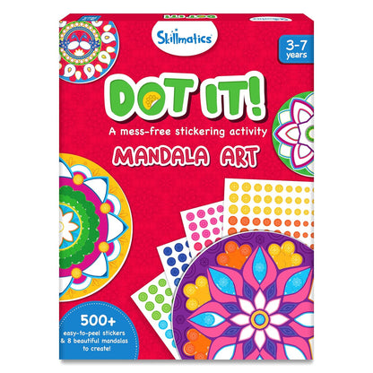 Skillmatics Art Activity - Dot It Mandala Art, No Mess Sticker Art for Kids, Craft Kits, DIY Activity, Scrapbooking, Gifts for Girls & Boys Ages 3, 4, 5, 6, 7, Paper, Multicolor