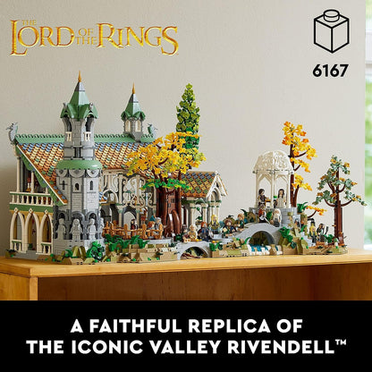 LEGO 10316 Icons Rivendell Building Model Kit :The Lord of The Rings:  for Adults, Construct and Display a Middle-Earth Valley