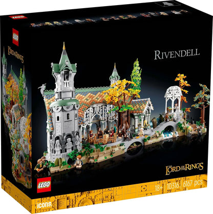 LEGO 10316 Icons Rivendell Building Model Kit :The Lord of The Rings:  for Adults, Construct and Display a Middle-Earth Valley