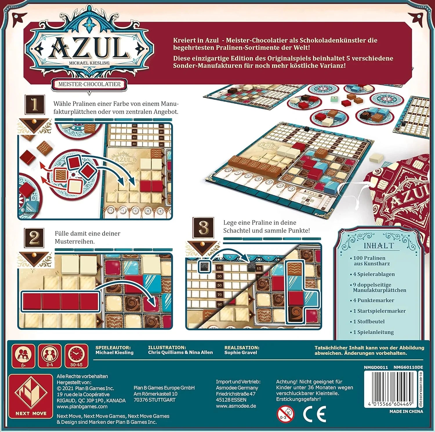 Azul: Master Chocolatier Board Game | Special Limited Edition Strategy Game with Chocolate-Themed Tiles | Next Move Games - Jaiman Toys