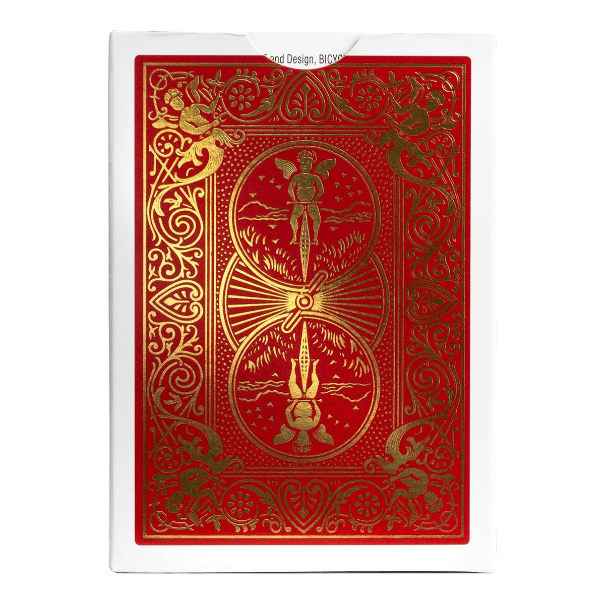 Bicycle 140th Anniversary Playing Cards – Red & Gold Metalluxe Foil Collectible Poker Deck