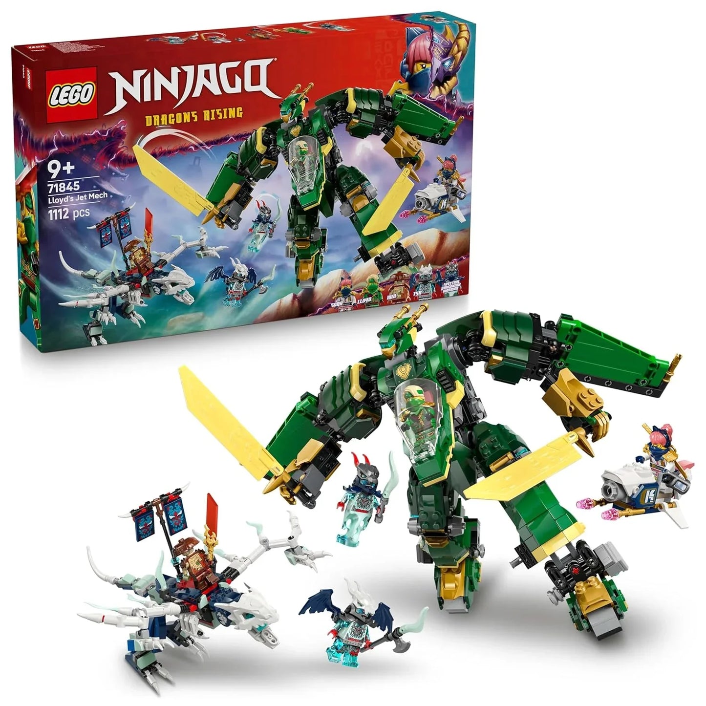 LEGO NINJAGO Lloyds Jet Mech Ninja Toy Building Kit 71845 Building Blocks Toys for 9+ Gift for Boys and Girls - Jaiman Toys