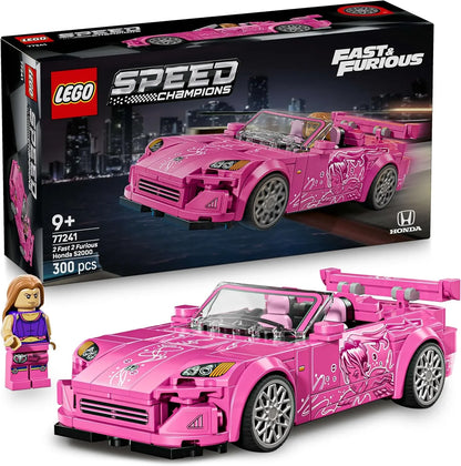LEGO 77241 Speed Champions 2 Fast 2 Furious Honda S2000 - Pink Car Toy with Anime-Style Graphics - incl. a Suki Minifigure with a Spanner - Gift For 9+ Year Old Boys, Girls & Adult Movie Fans