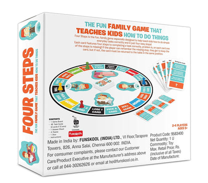Funskool Four Steps Family Board Game for Kids | Daily Routine Learning & Memory Game | Fun Educational Game for Children & Family