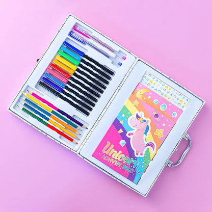Colour & Carry Activity Kit – Unicorn | Creative Case with Stickers, Pens & Activity Books