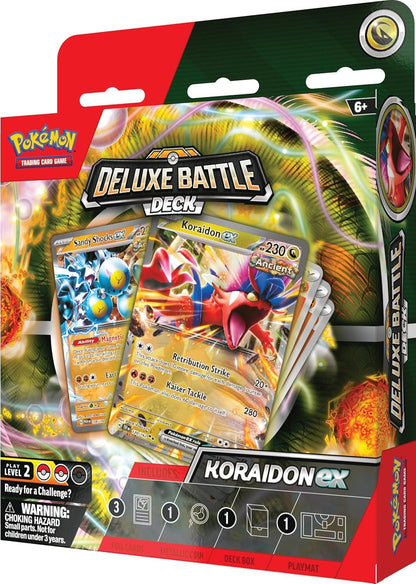 Original Pokémon TCG Koraidon EX Deluxe Battle Deck | 60-Card Ready-to-Play Deck for Kids & Collectors