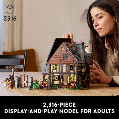 LEGO 21341 Ideas Disney Hocus Pocus: The Sanderson Sisters' Cottage Building Set for Adults – Collectible Halloween Display Model (2,316 Pieces)
