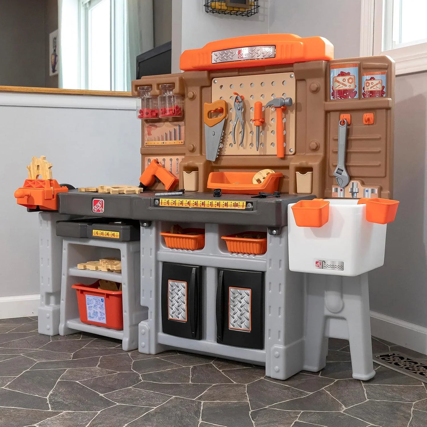 Step2 Pro Play Workshop & Utility Bench – Kids Toy Tool Set for Indoor/Outdoor Play - Jaiman Toys