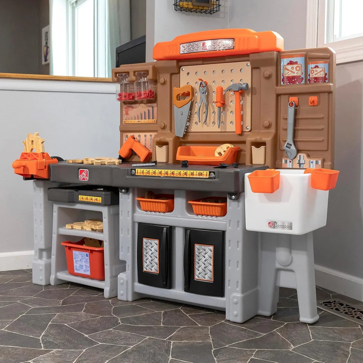 Step2 Pro Play Workshop & Utility Bench – Kids Toy Tool Set for Indoor/Outdoor Play - Jaiman Toys